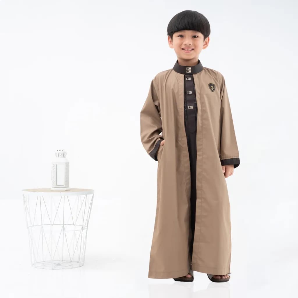 Assuffah I Jubah Kardigan Anak Jubah 2 Layer 1-8 Tahun Farhan Series