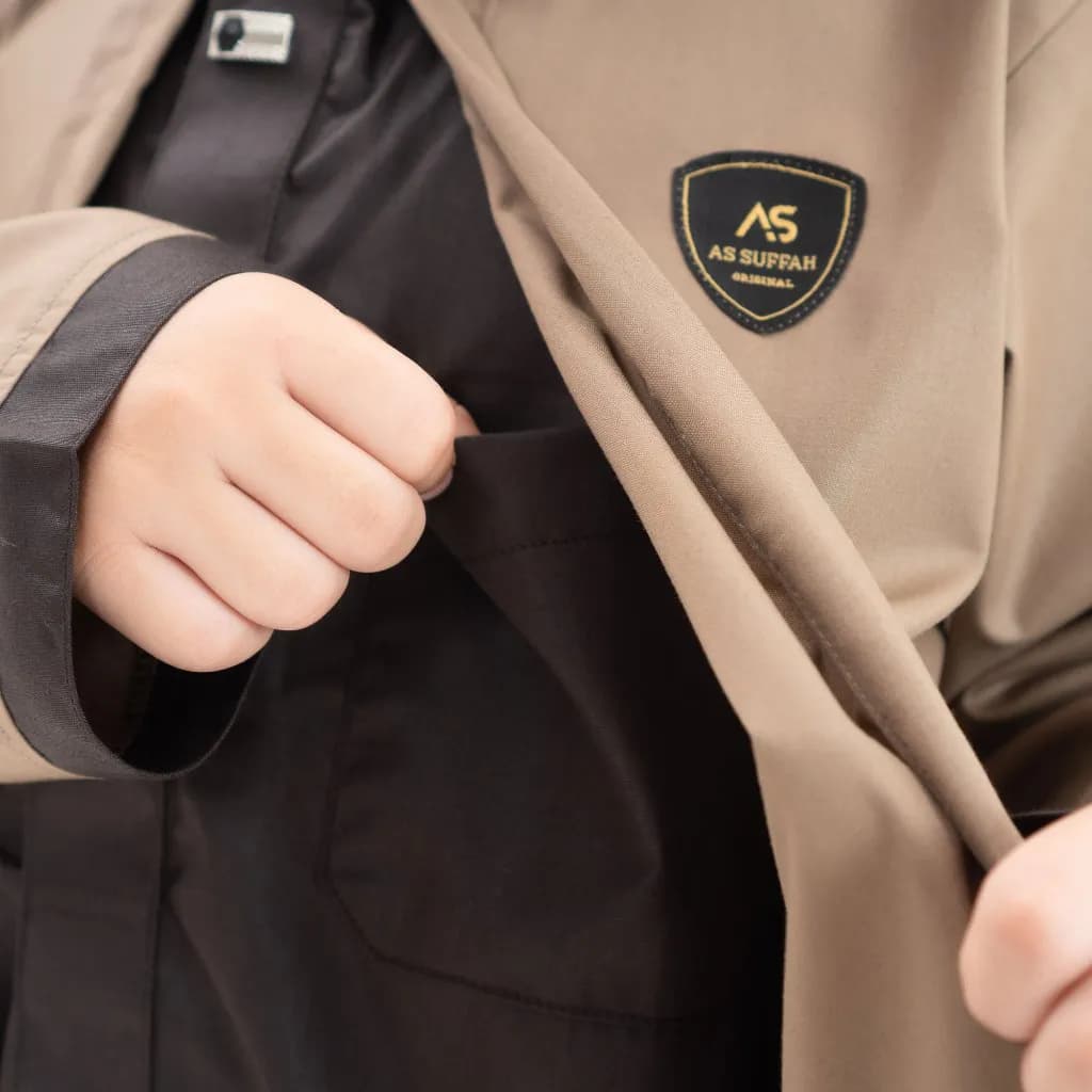 Assuffah I Jubah Kardigan Anak Jubah 2 Layer 1-8 Tahun Farhan Series