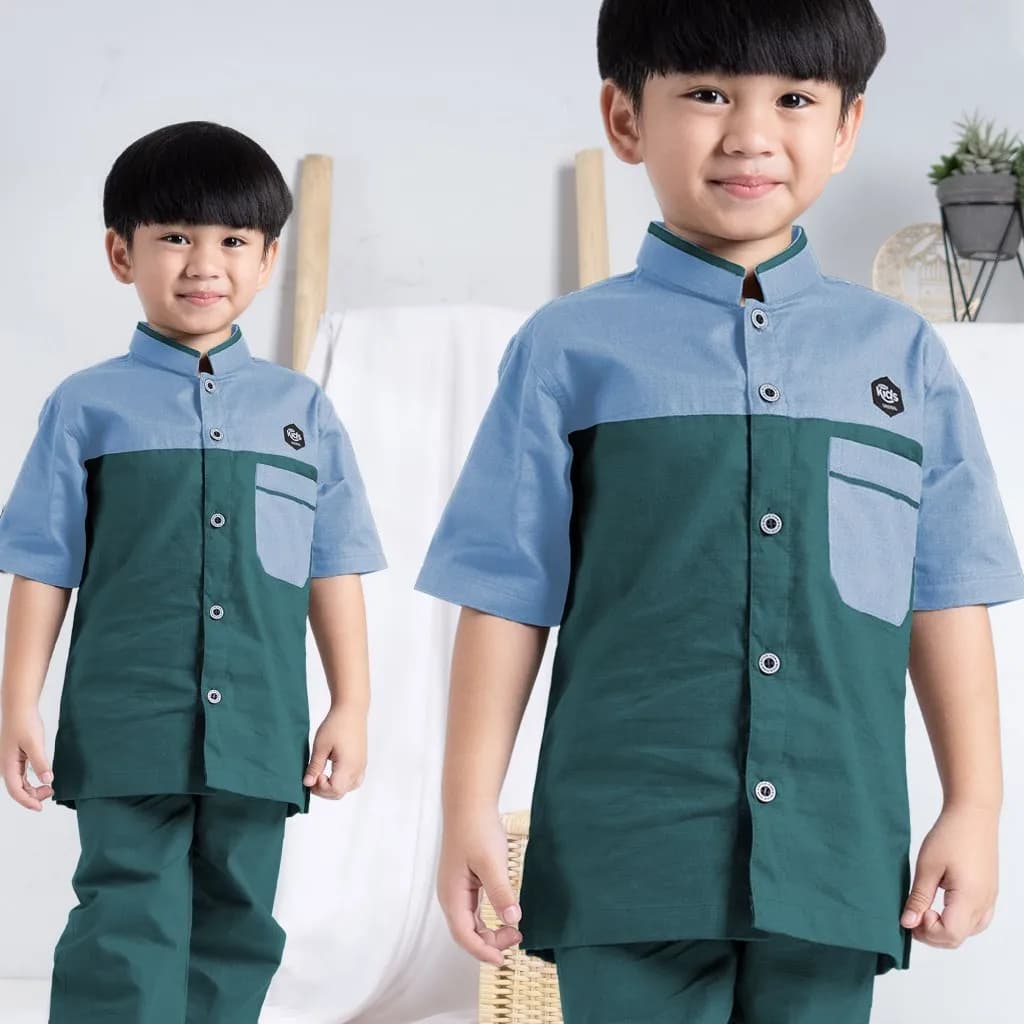 StyleKids | Baju Koko Anak Laki Laki 1-8 Tahun Setelan Koko Anak Premium - Izyan