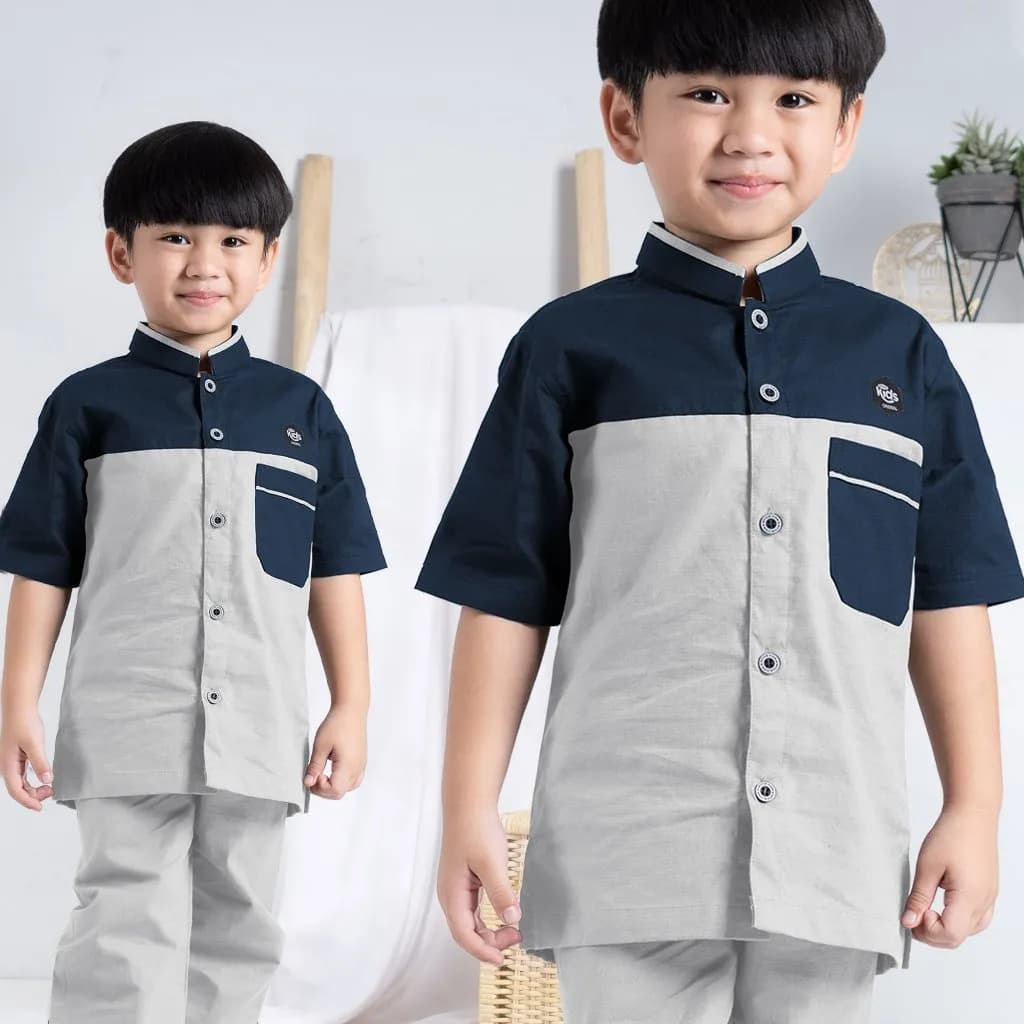 StyleKids | Baju Koko Anak Laki Laki 1-8 Tahun Setelan Koko Anak Premium - Izyan