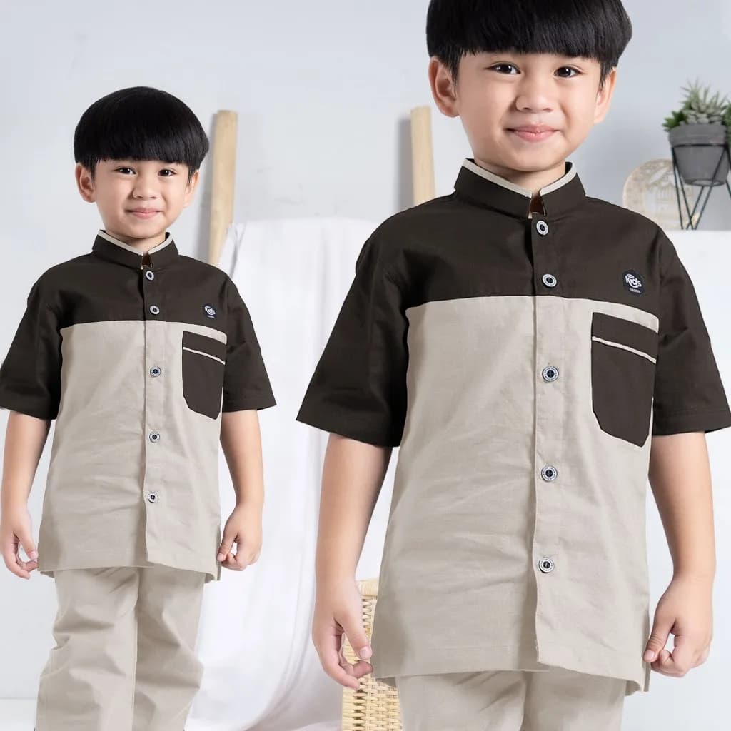 StyleKids | Baju Koko Anak Laki Laki 1-8 Tahun Setelan Koko Anak Premium - Izyan
