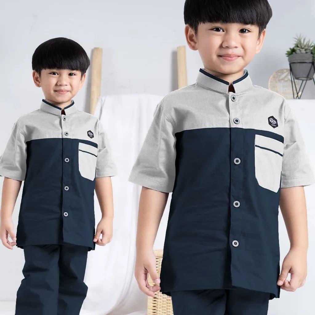 StyleKids | Baju Koko Anak Laki Laki 1-8 Tahun Setelan Koko Anak Premium - Izyan