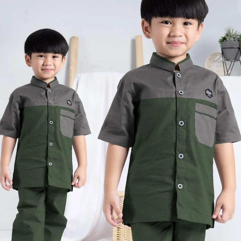 StyleKids | Baju Koko Anak Laki Laki 1-8 Tahun Setelan Koko Anak Premium - Izyan