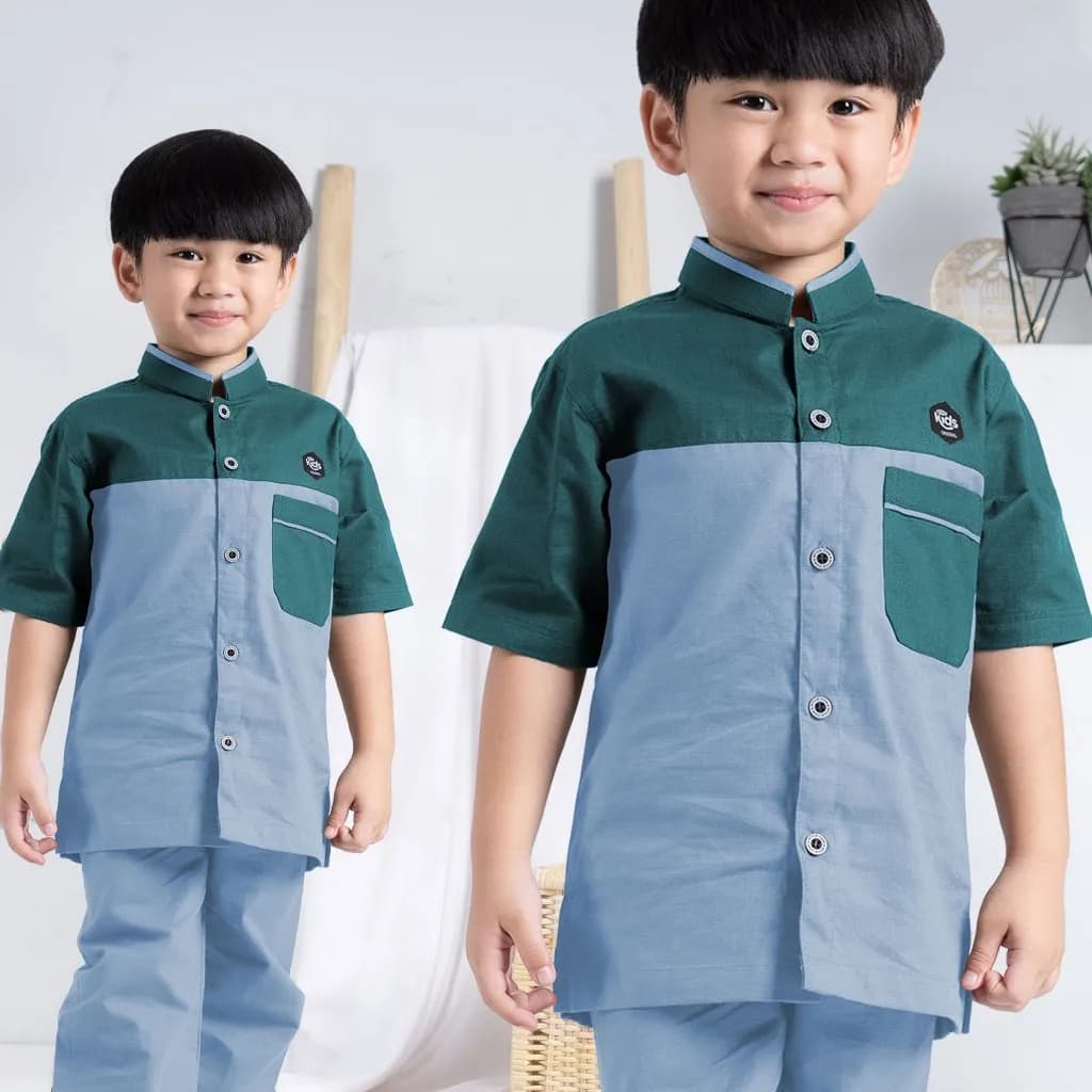 StyleKids | Baju Koko Anak Laki Laki 9-14 Tahun Setelan Koko Anak Premium - Izyan