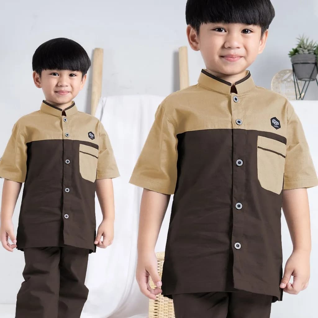StyleKids | Baju Koko Anak Laki Laki 9-14 Tahun Setelan Koko Anak Premium - Izyan