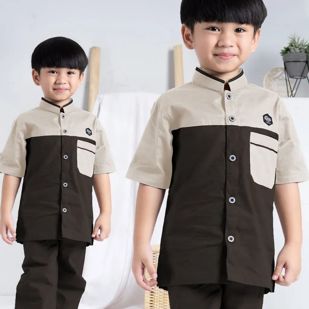 StyleKids | Baju Koko Anak Laki Laki 9-14 Tahun Setelan Koko Anak Premium - Izyan