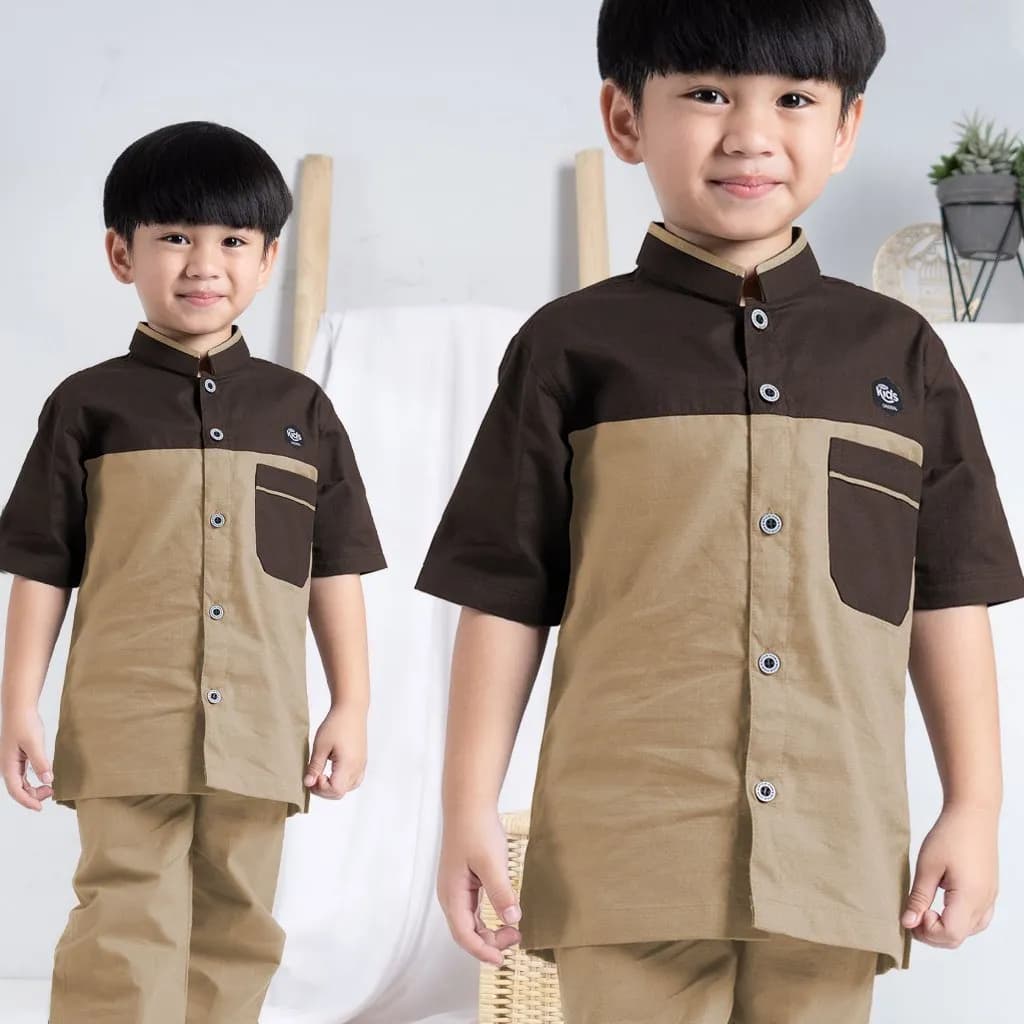 StyleKids | Baju Koko Anak Laki Laki 9-14 Tahun Setelan Koko Anak Premium - Izyan