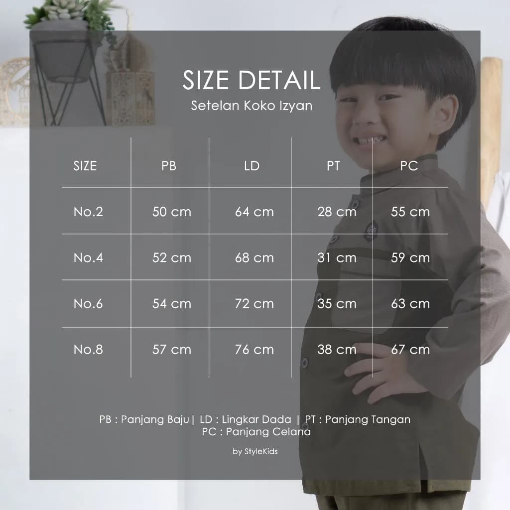 StyleKids | Baju Koko Anak Laki Laki 1-8 Tahun Setelan Koko Anak Lengan Panjang - Izyan
