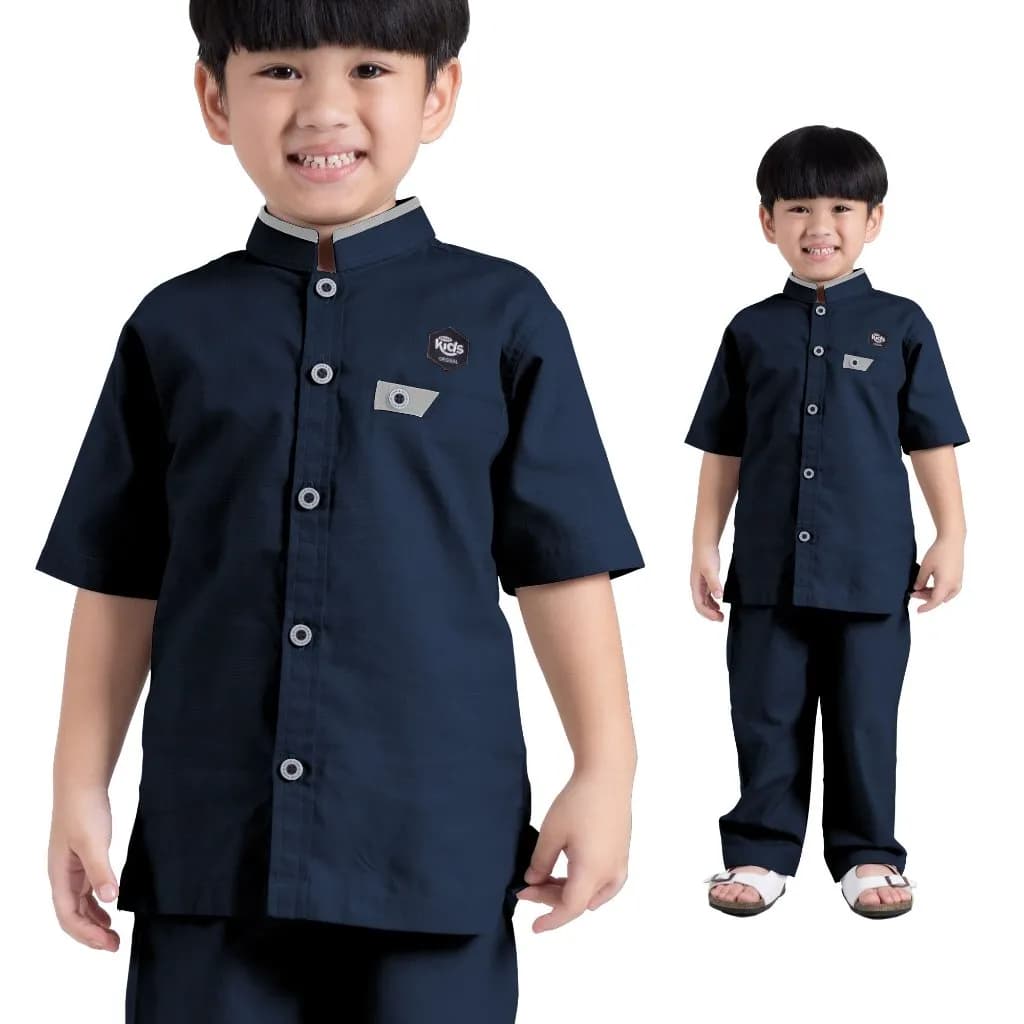 StyleKids | Baju Koko Anak Laki Laki 9-14 Tahun Setelan Koko Anak Premium - Rayno