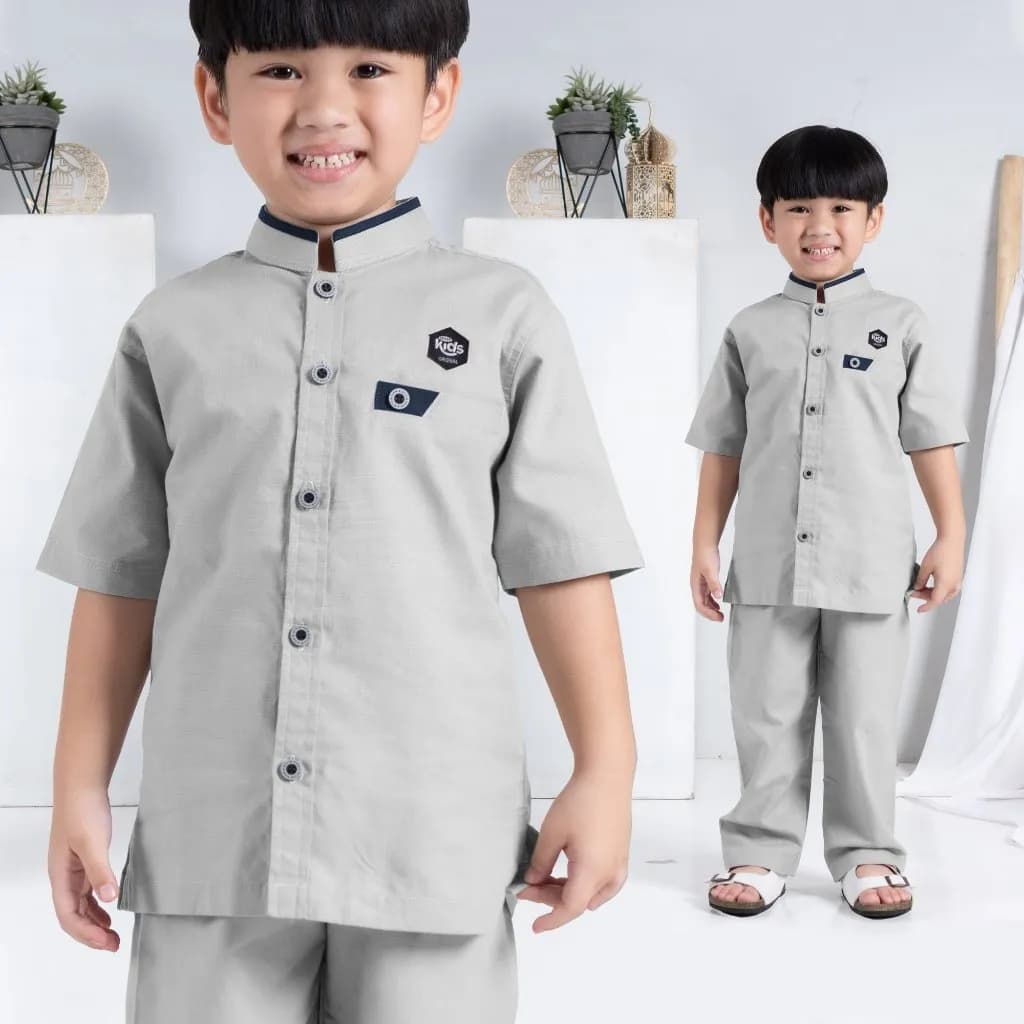 StyleKids | Baju Koko Anak Laki Laki 9-14 Tahun Setelan Koko Anak Premium - Rayno