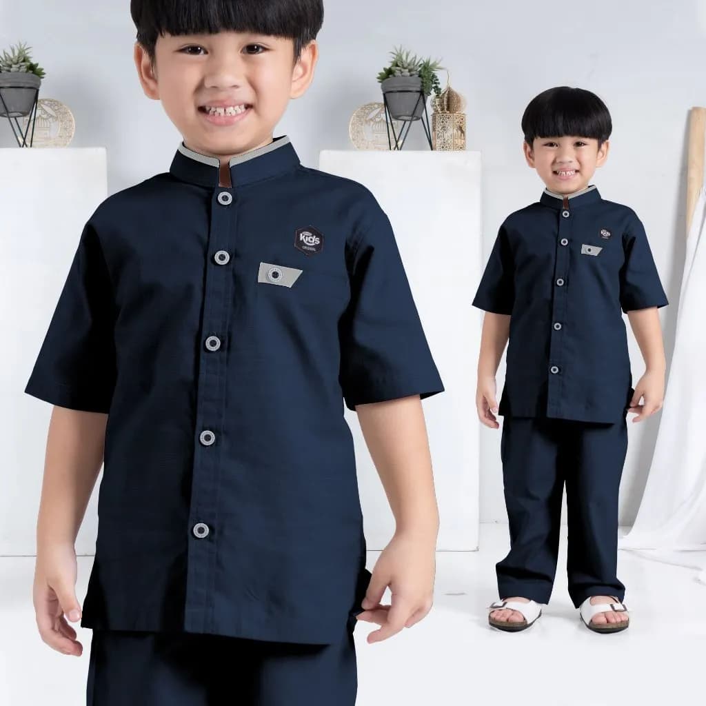 StyleKids | Baju Koko Anak Laki Laki 9-14 Tahun Setelan Koko Anak Premium - Rayno