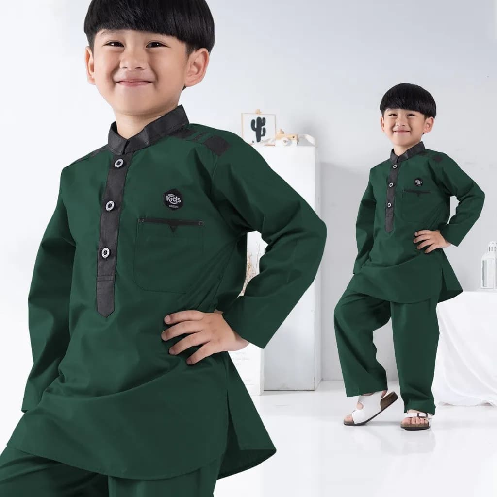 StyleKids | Baju Koko Anak Laki-Laki 1-8 Tahun Setelan Koko Anak - Alby