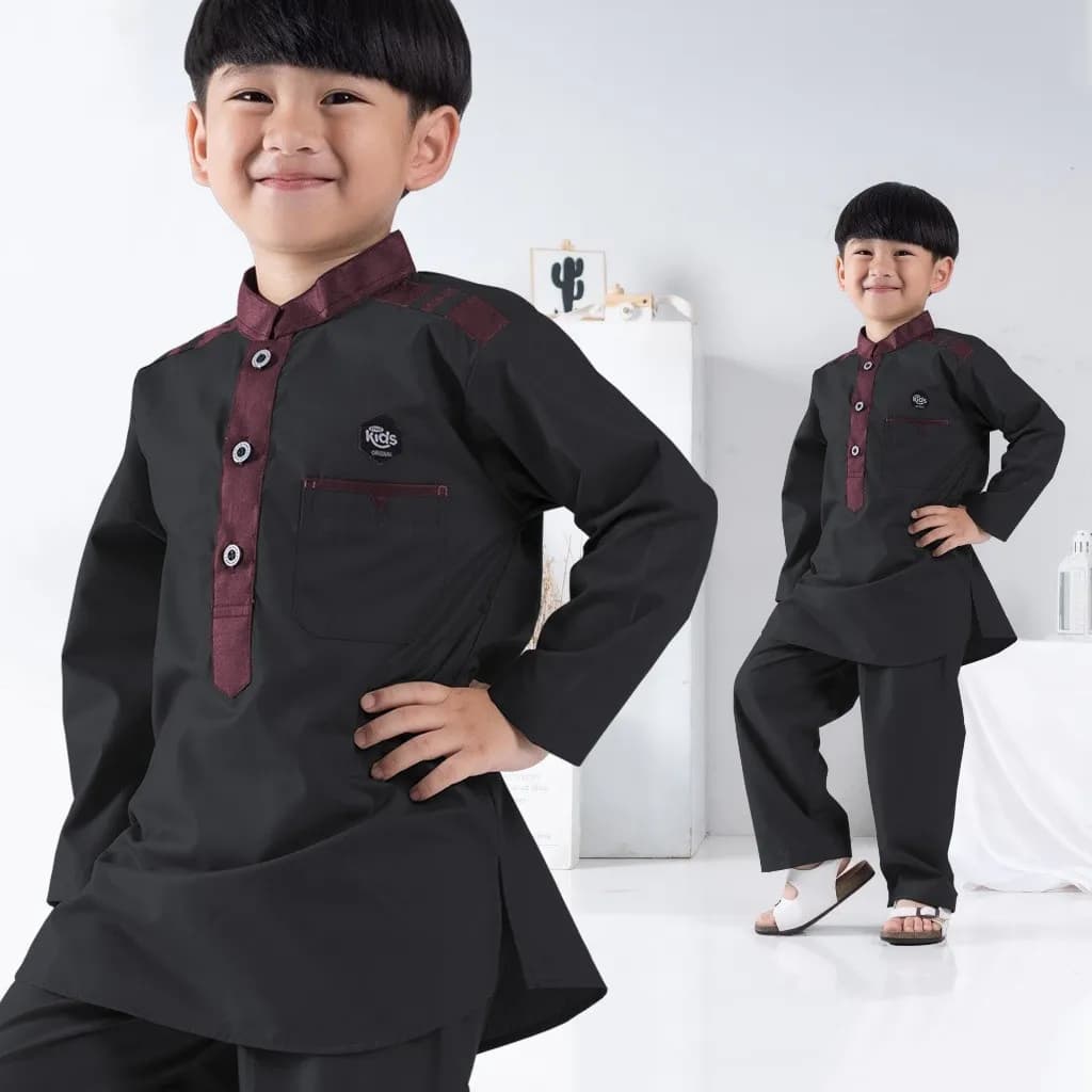 StyleKids | Baju Koko Anak Laki-Laki 1-8 Tahun Setelan Koko Anak - Alby