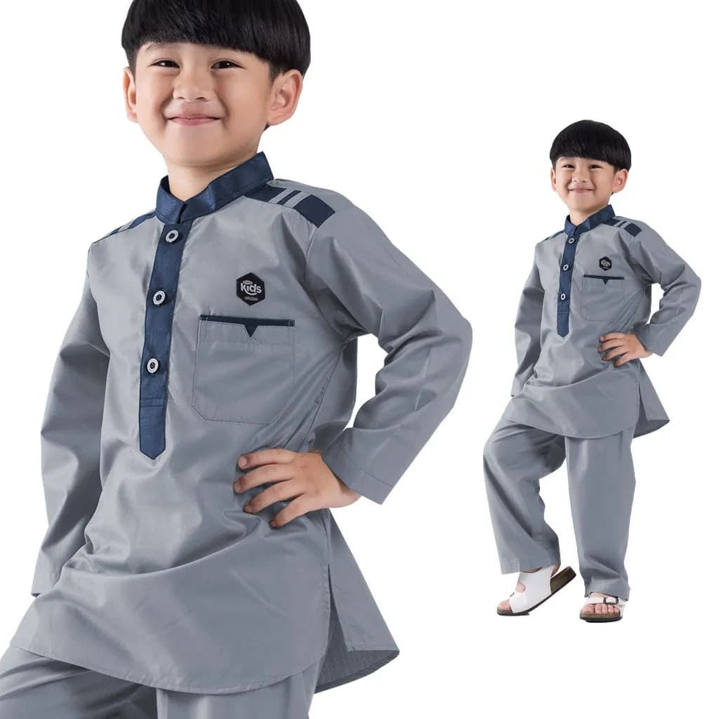 StyleKids | Baju Koko Anak Laki-Laki 1-8 Tahun Setelan Koko Anak - Alby