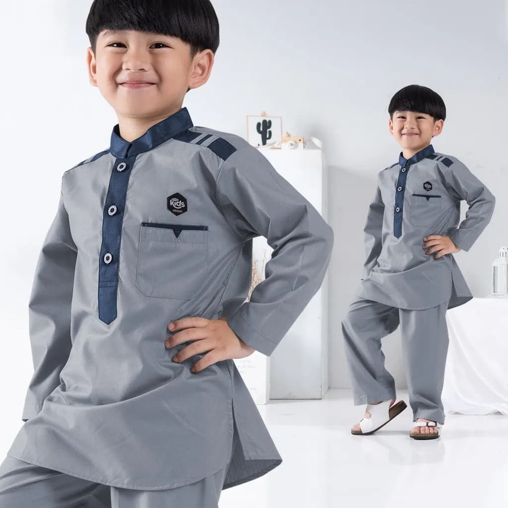 StyleKids | Baju Koko Anak Laki-Laki 9-14 Tahun Setelan Koko Anak - Alby