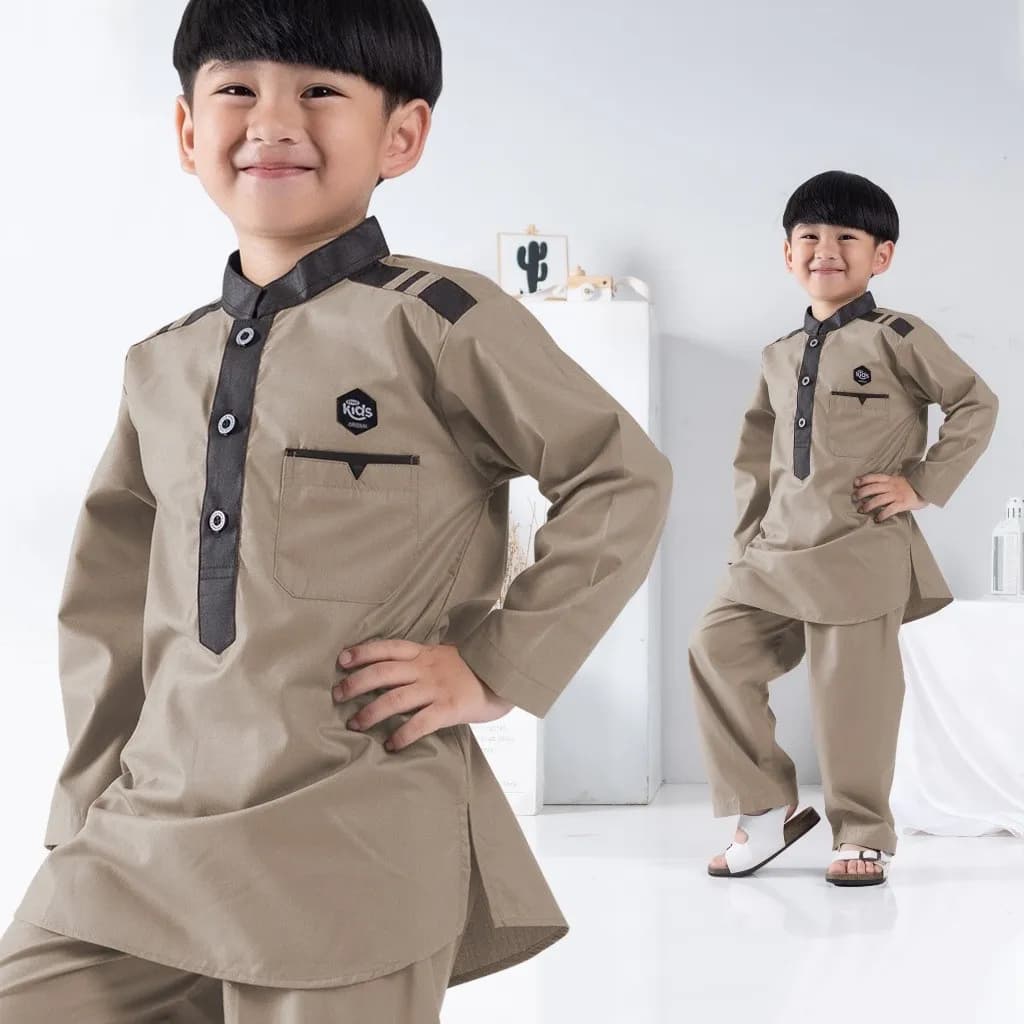 StyleKids | Baju Koko Anak Laki-Laki 9-14 Tahun Setelan Koko Anak - Alby