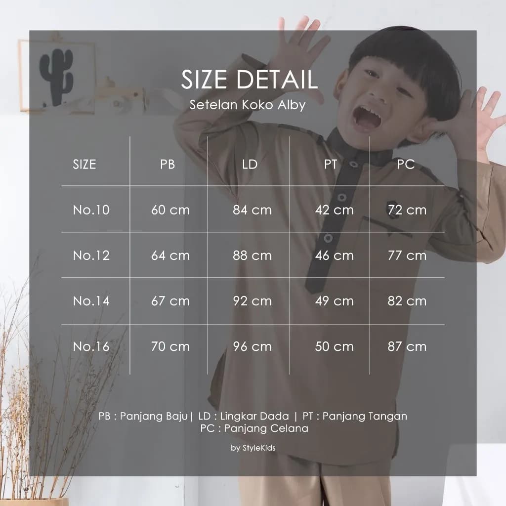 StyleKids | Baju Koko Anak Laki-Laki 9-14 Tahun Setelan Koko Anak - Alby