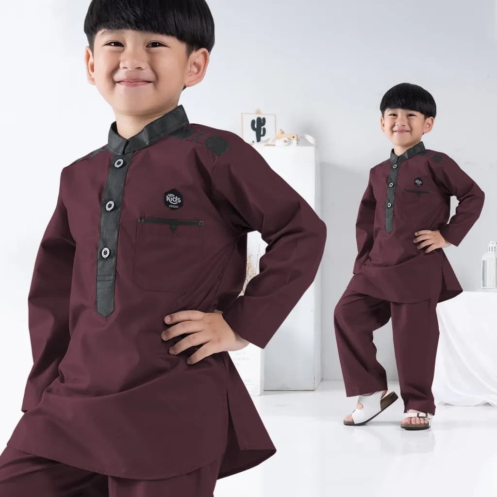 StyleKids | Baju Koko Anak Laki-Laki 9-14 Tahun Setelan Koko Anak - Alby