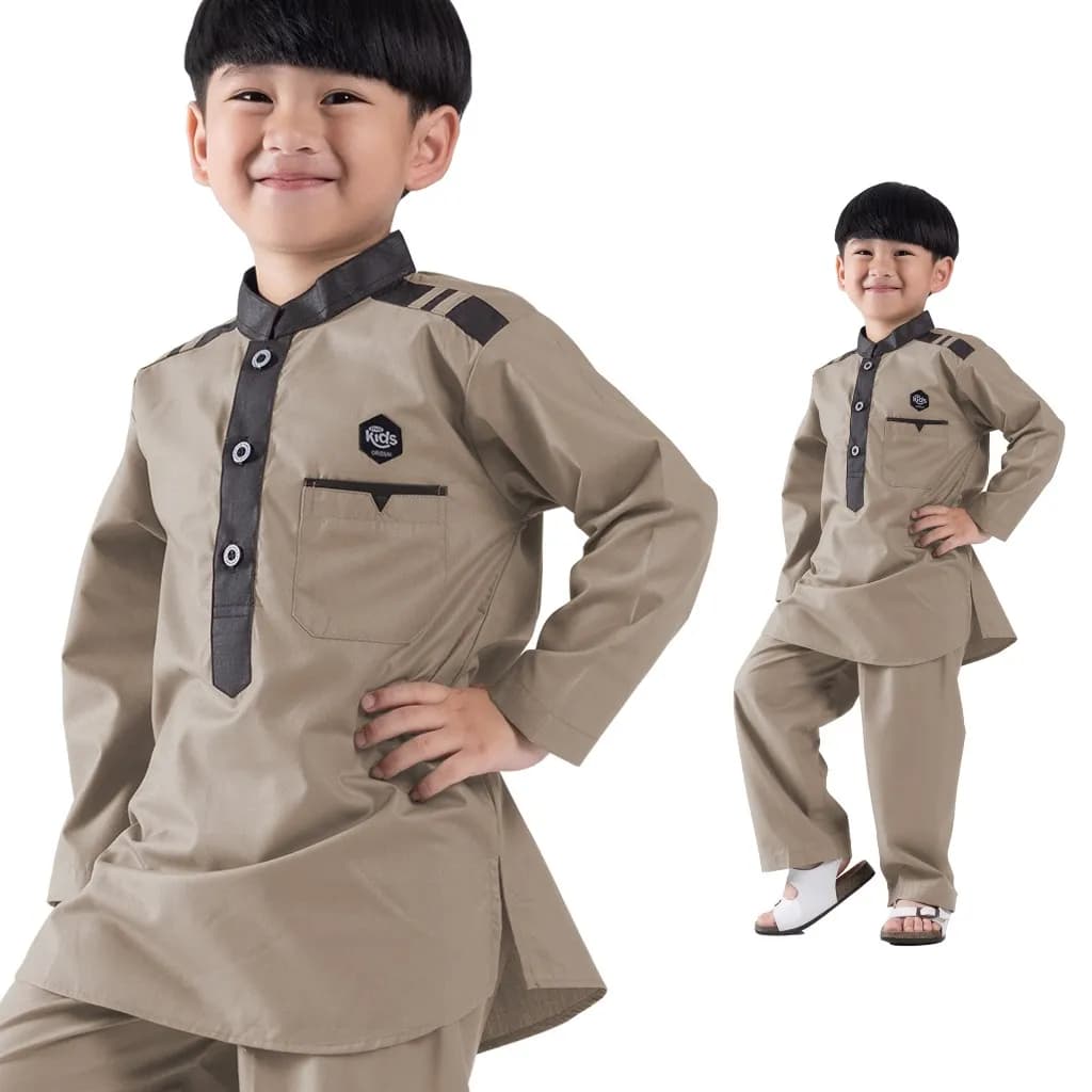StyleKids | Baju Koko Anak Laki-Laki 9-14 Tahun Setelan Koko Anak - Alby
