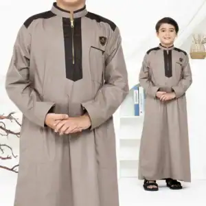 Jubah Anak Laki Laki Premium 9 - 16 Tahun Lengan Panjang Alief Series